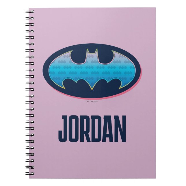 Cuaderno Batman | Símbolo rosa y azul (Frente)