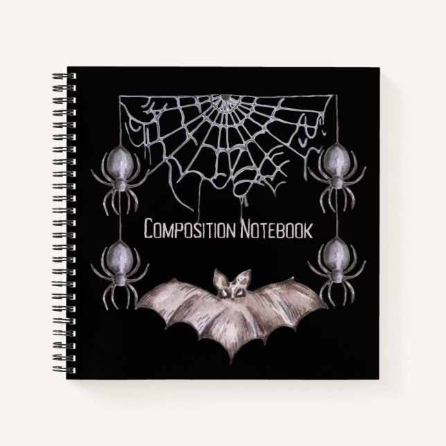 Cuaderno Bats and Spiders Gótico espeluznante (Anverso)