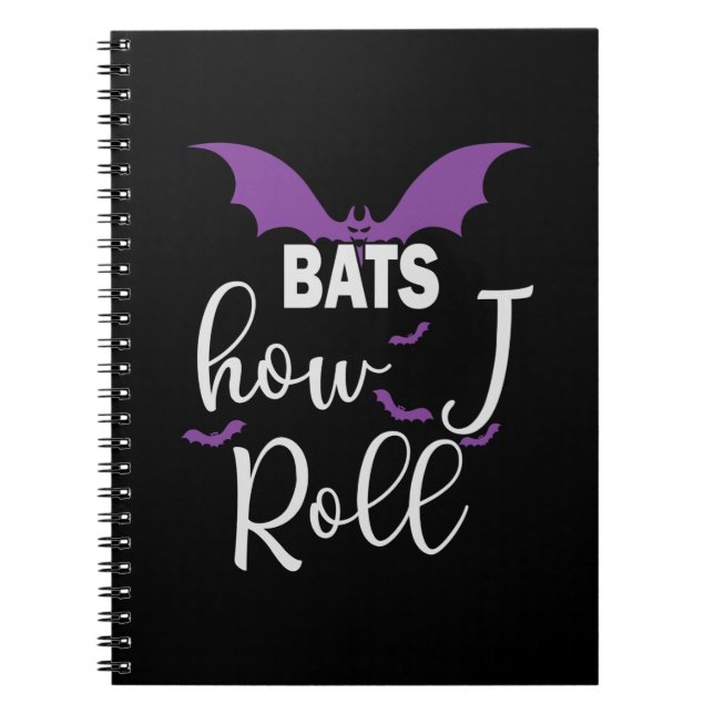 Cuaderno Bats de Halloween Cómo hago el cumpleaños (Frente)