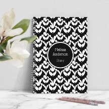 Bats Horror Patrón gótico Nombre personalizado Neg