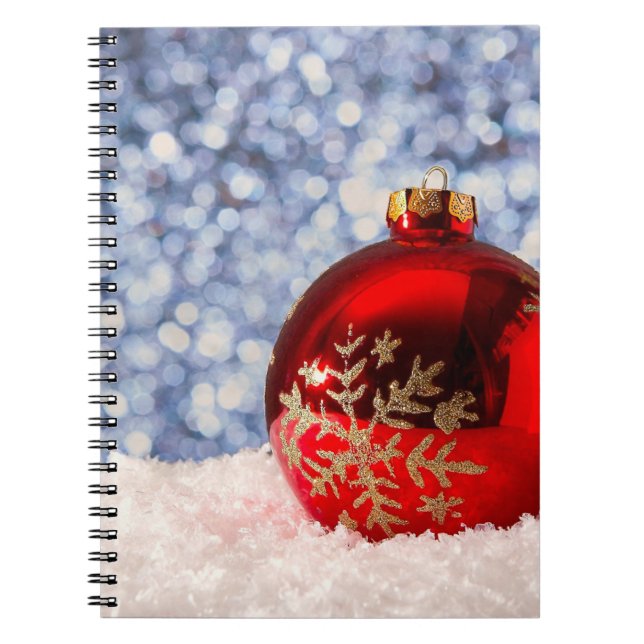 Cuaderno Bauble de Navidades de copo de nieve (Frente)