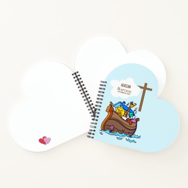 Cuaderno Bautismo: El Arca de Noé, animales aburridos perso (Interior)