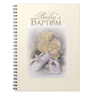 Cuaderno Bautizo de bebé Neutral, Nombre personalizable, Li