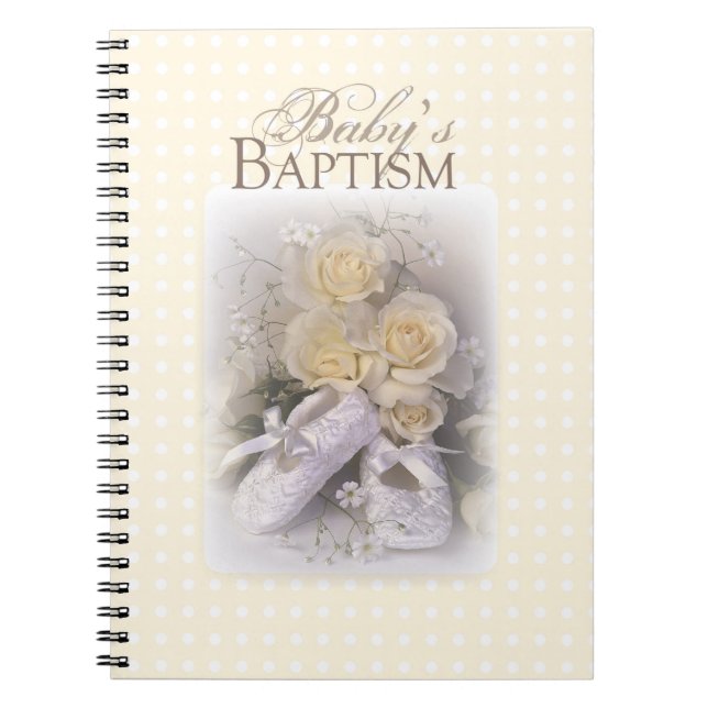 Cuaderno Bautizo de bebé Neutral, Nombre personalizable, Li (Frente)
