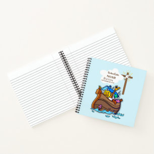 Cuaderno Bautizo del nieto Arca de Noé Personalizado