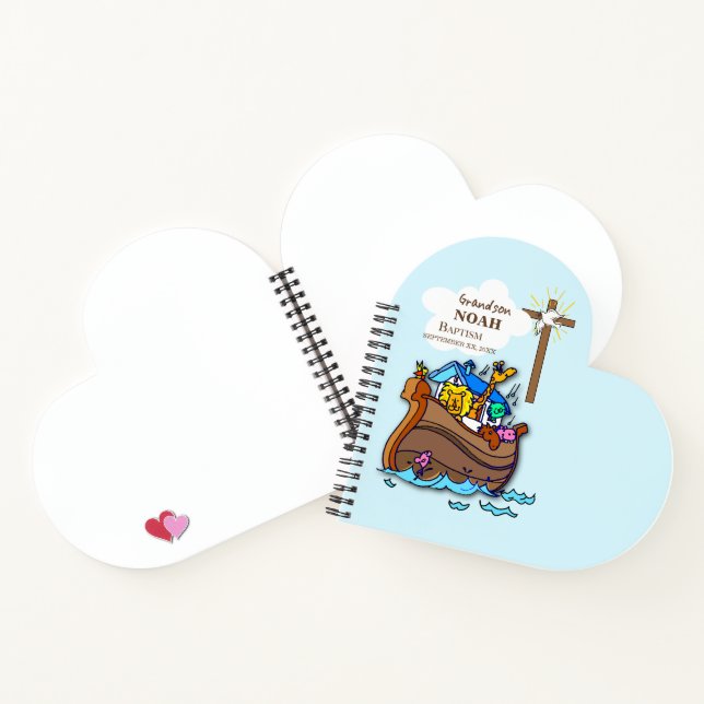 Cuaderno Bautizo del nieto Arca de Noé Personalizado (Interior)