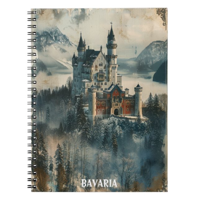 Cuaderno Baviera Antigua Viaje al Castillo de Neuschwanstei (Frente)