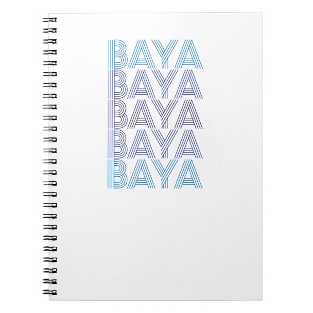 Cuaderno Baya azul para portátiles (Frente)