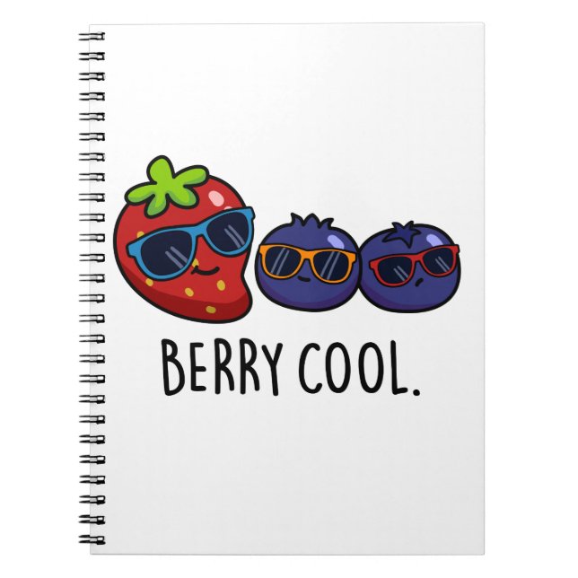 Cuaderno Baya divertida fresa arándano azul broma  (Frente)
