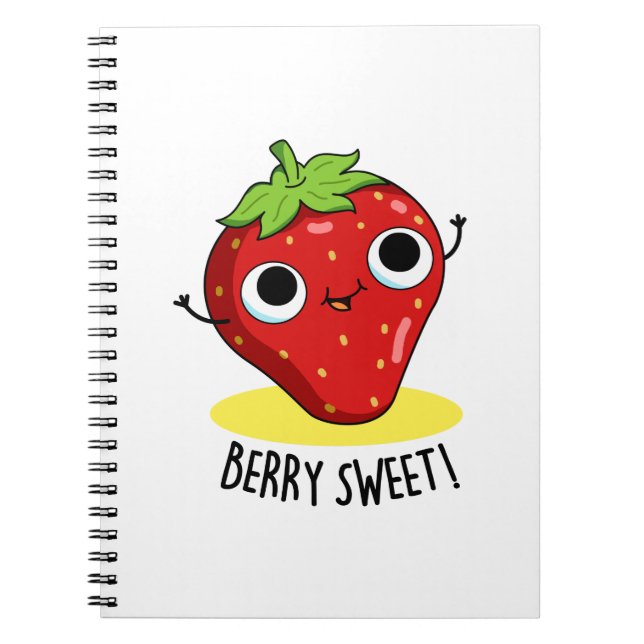 Cuaderno Baya Dulce Chiste de Fresa Pun  (Frente)