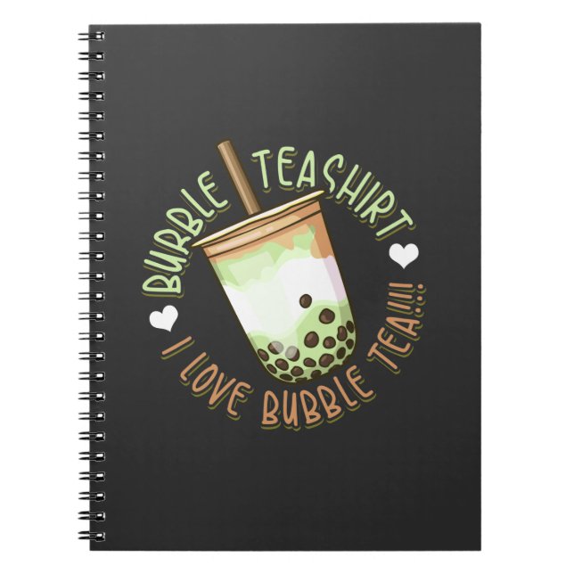 Cuaderno Bbble Tea Lover Boba Tea Drinker (Frente)