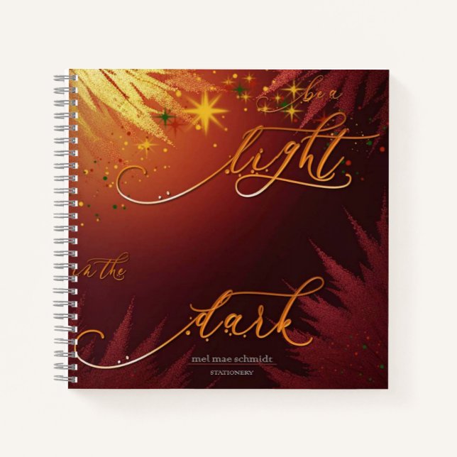 Cuaderno Be A Light Mel Mae Schmidt Stationery (Anverso)