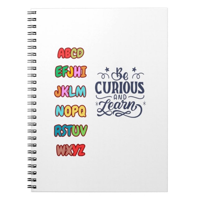 CUADERNO BE CURIOUS AND LEARN (Frente)