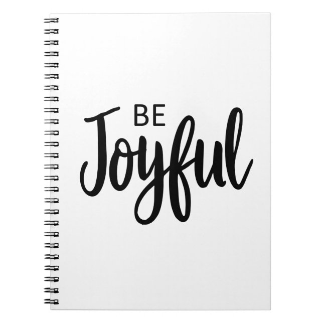Cuaderno Be Joyful Gospel Graphics Estética cristiana (Frente)