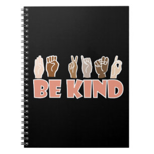 Cuaderno Be Kind ASL American Rótulo Language