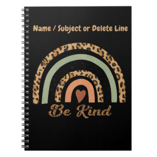Cuaderno Be Kind Leopard Print Rainbow