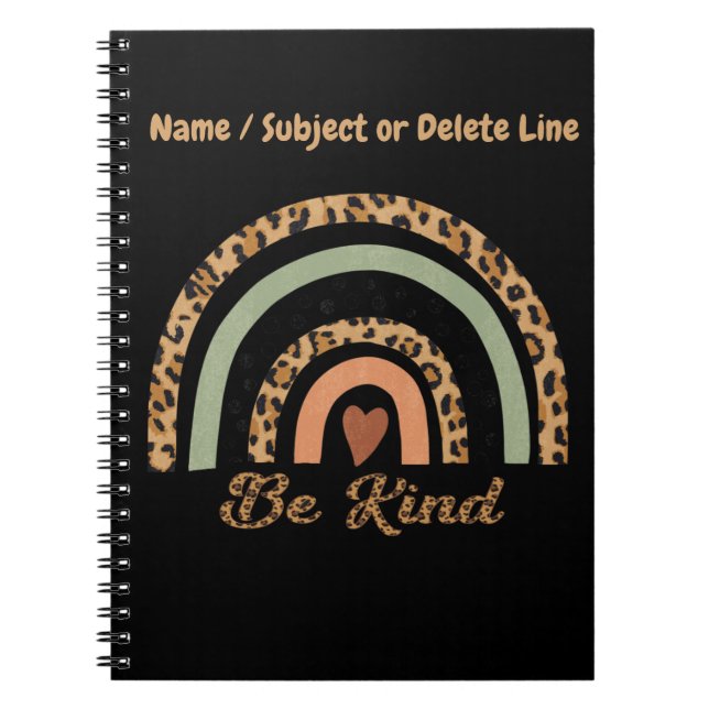 Cuaderno Be Kind Leopard Print Rainbow (Frente)