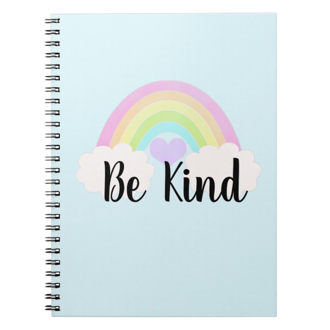 Cuaderno Be Kind Pastel Watercolor Arcoiris (Frente)