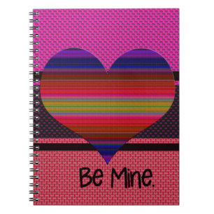 Cuaderno Be Mine Valentine Rainbow Heart Heart