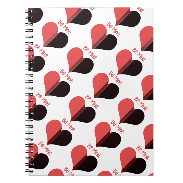 Cuaderno Be Mine Valentine Red Stripe Heart (Frente)