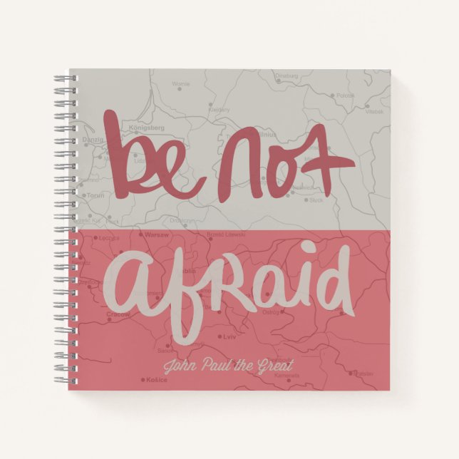 Cuaderno Be not afraid (Anverso)