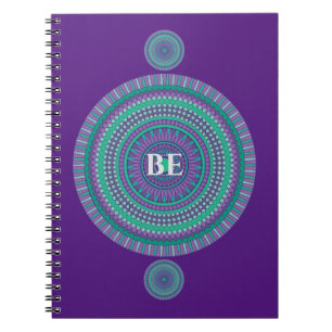 Cuaderno "BE" Personalizado azul/verde Mandala Mantra
