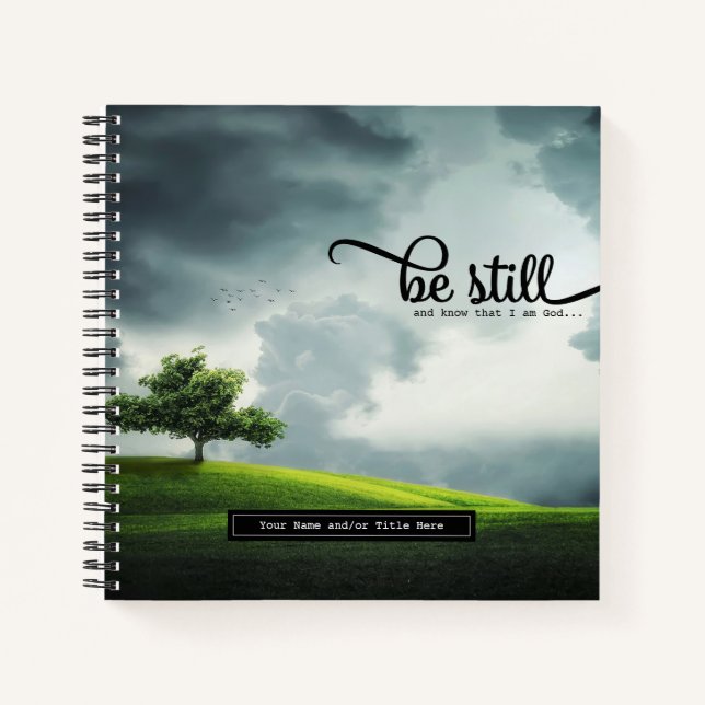 Cuaderno 'Be Still' Bible Qoute (Anverso)