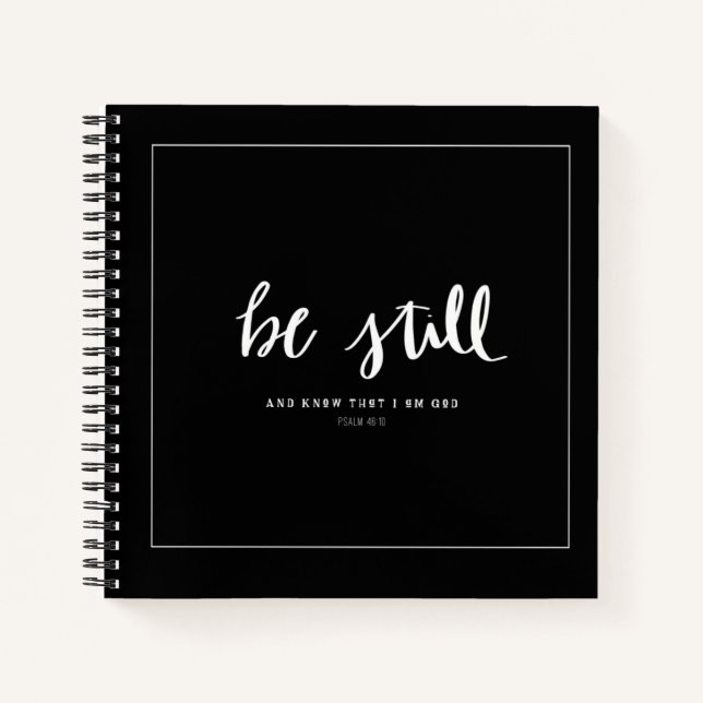 Cuaderno Be Still Journal (Salm 46:10) (Anverso)