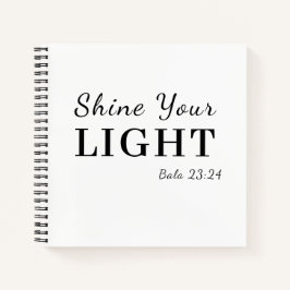 Cuaderno Be the Light Christian Scripture Design