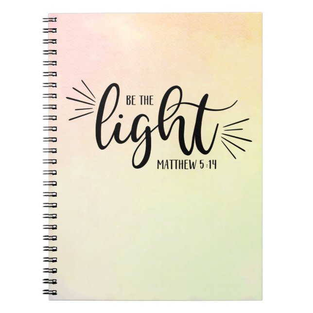 Cuaderno Be the Light Matthew 5:14 (Frente)