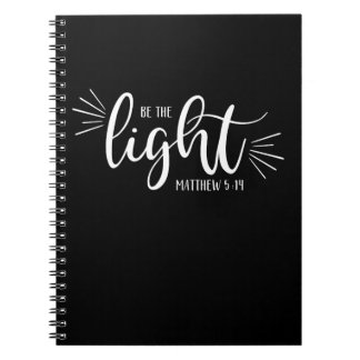 Cuaderno Be the Light Matthew 5:14 in White