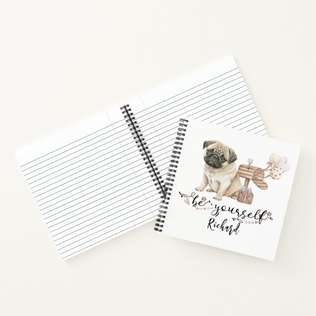 Cuaderno Be Yourself Personalized Pug Puppy (Interior)