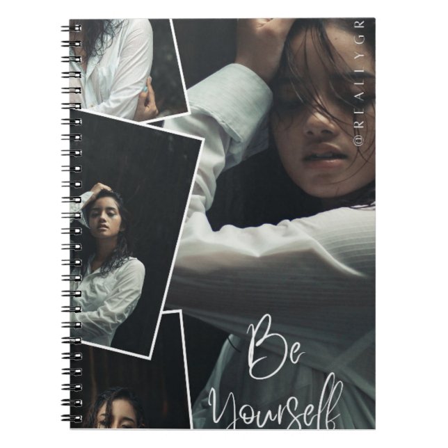 Cuaderno Be Yourself Photo Collage Spiral Notebook  (Frente)