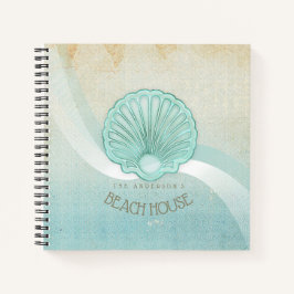 Cuaderno Beach House Clam Shell Aqua Blue ID623