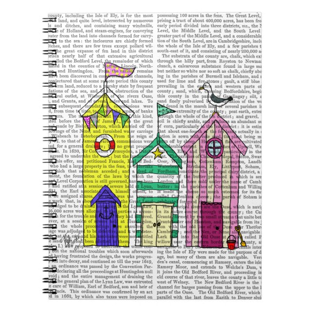Cuaderno Beach Huts 1 Ilustracion (Frente)
