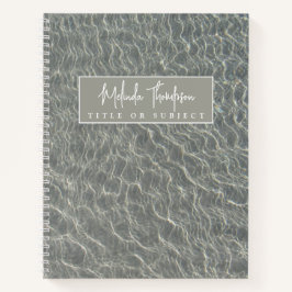 Cuaderno Beach Ocean Water Ripples & Sand School Office