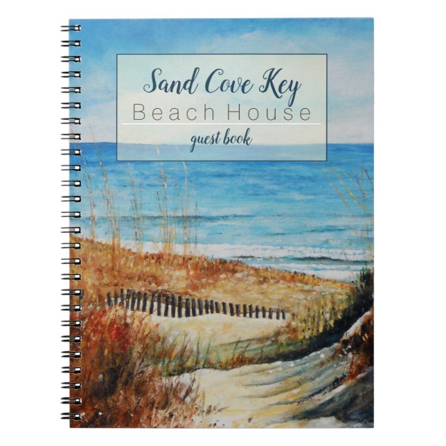 Cuaderno Beach Sand Dunes Vacation Rental Guest Book (Frente)