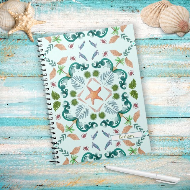 Cuaderno Beach Seasheles Sea Life With Name (Subido por el creador)