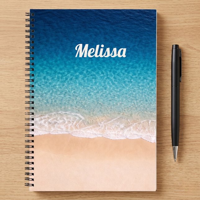 Cuaderno Beach Shoreline Custom Name (Subido por el creador)