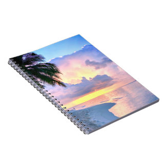 Cuaderno Beach Sunset ocean sand palmtree Maldives Miami