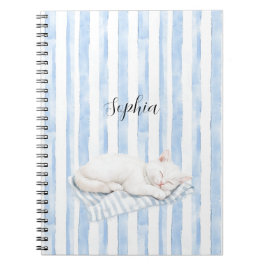 Cuaderno Beach Sweet Dreams Cat on Towel