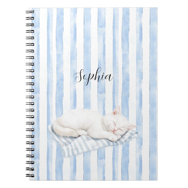 Cuaderno Beach Sweet Dreams Cat on Towel (Frente)