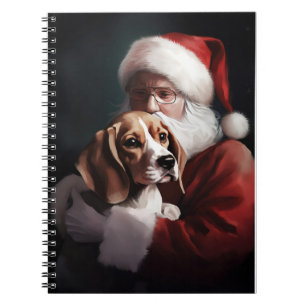 Cuaderno Beagle con Navidades festivos de Santa Claus