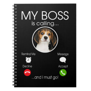 Cuaderno Beagle Dog Lover Best Beagle Está Llamando Y Debo