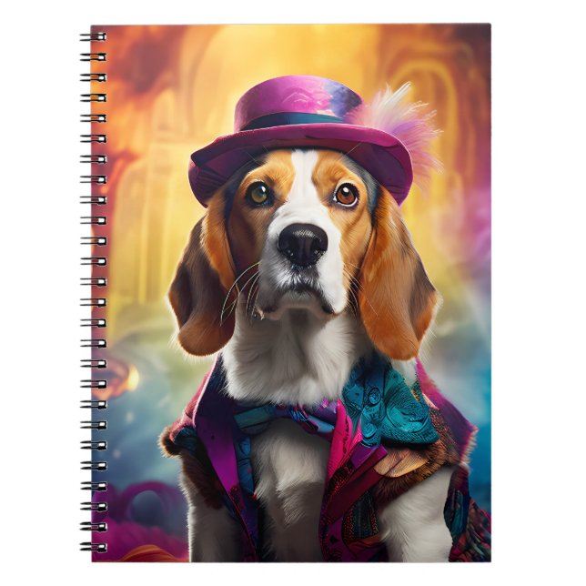 Cuaderno Beagle en traje vibrante (Frente)