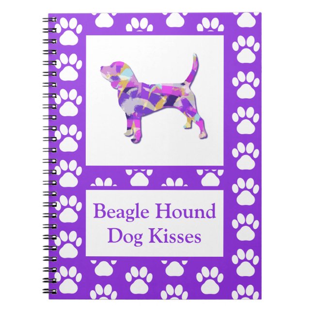 Cuaderno Beagle Hound Dog Besa Silhouette Cute PPY&B (Frente)