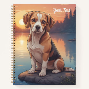Cuaderno Beagle junto al lago