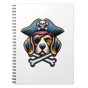 Cuaderno Beagle Pirate Costume Skull Crossbone Dog Amantes