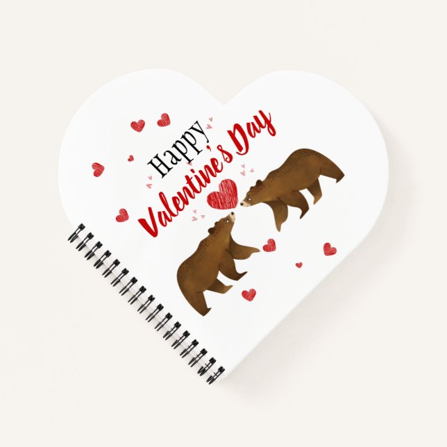 Cuaderno Bears & Hearts El día de San Valentín Notebook (Anverso)