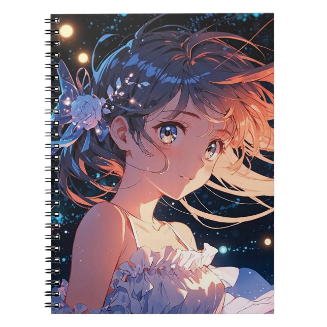 Cuaderno Beautiful anime girl illustration (Frente)